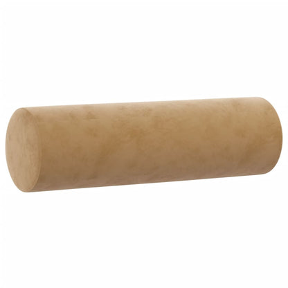 Coussins décoratifs lot de 2 Marron Ø15x50 cm Velours