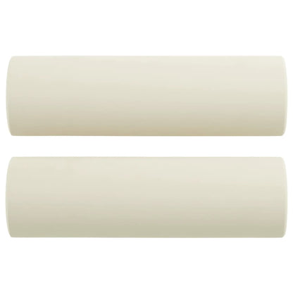 Coussins décoratifs lot de 2 Crème Ø15x50 cm Velours