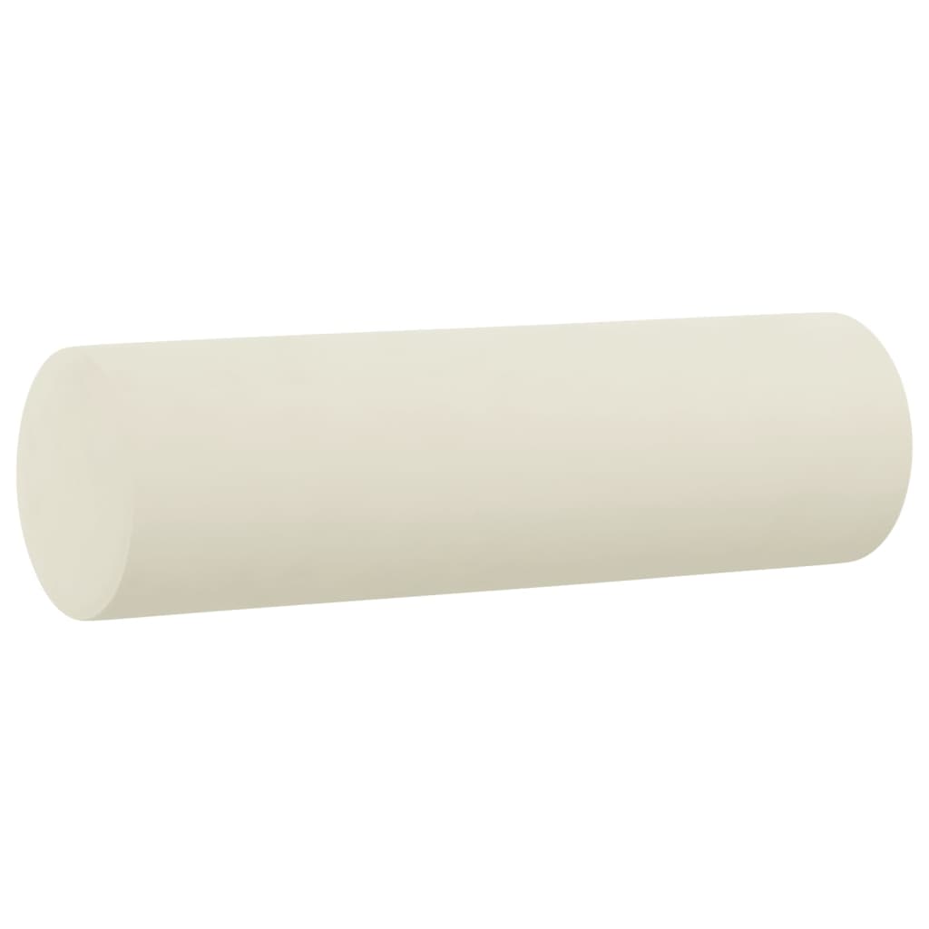 Coussins décoratifs lot de 2 Crème Ø15x50 cm Velours