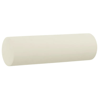 Coussins décoratifs lot de 2 Crème Ø15x50 cm Velours