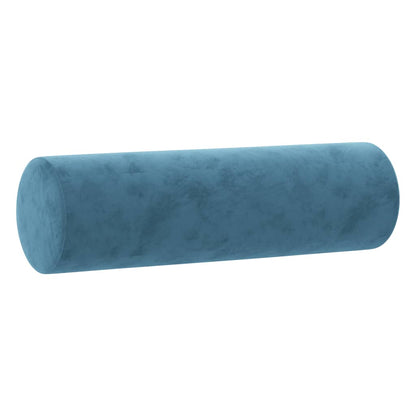 Coussins décoratifs lot de 2 Bleu Ø15x50 cm Velours