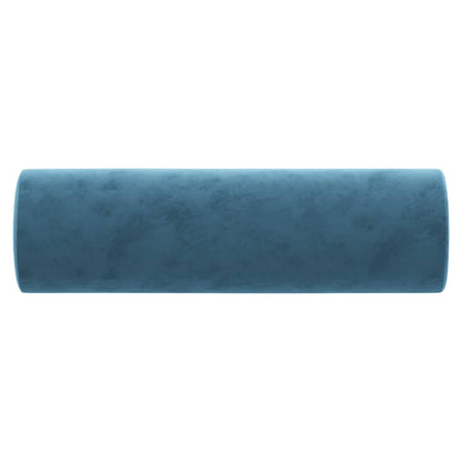 Coussins décoratifs lot de 2 Bleu Ø15x50 cm Velours