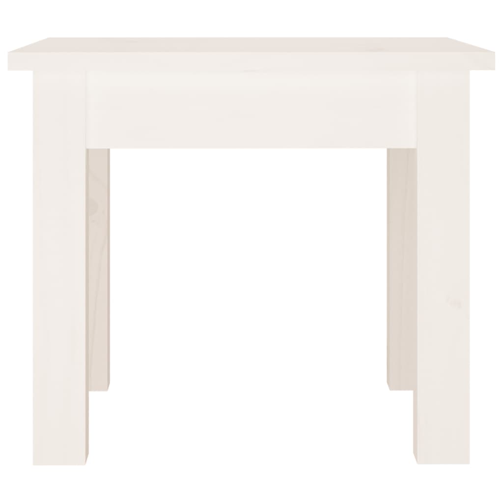 Table basse Blanc 35x35x30 cm Bois massif de pin