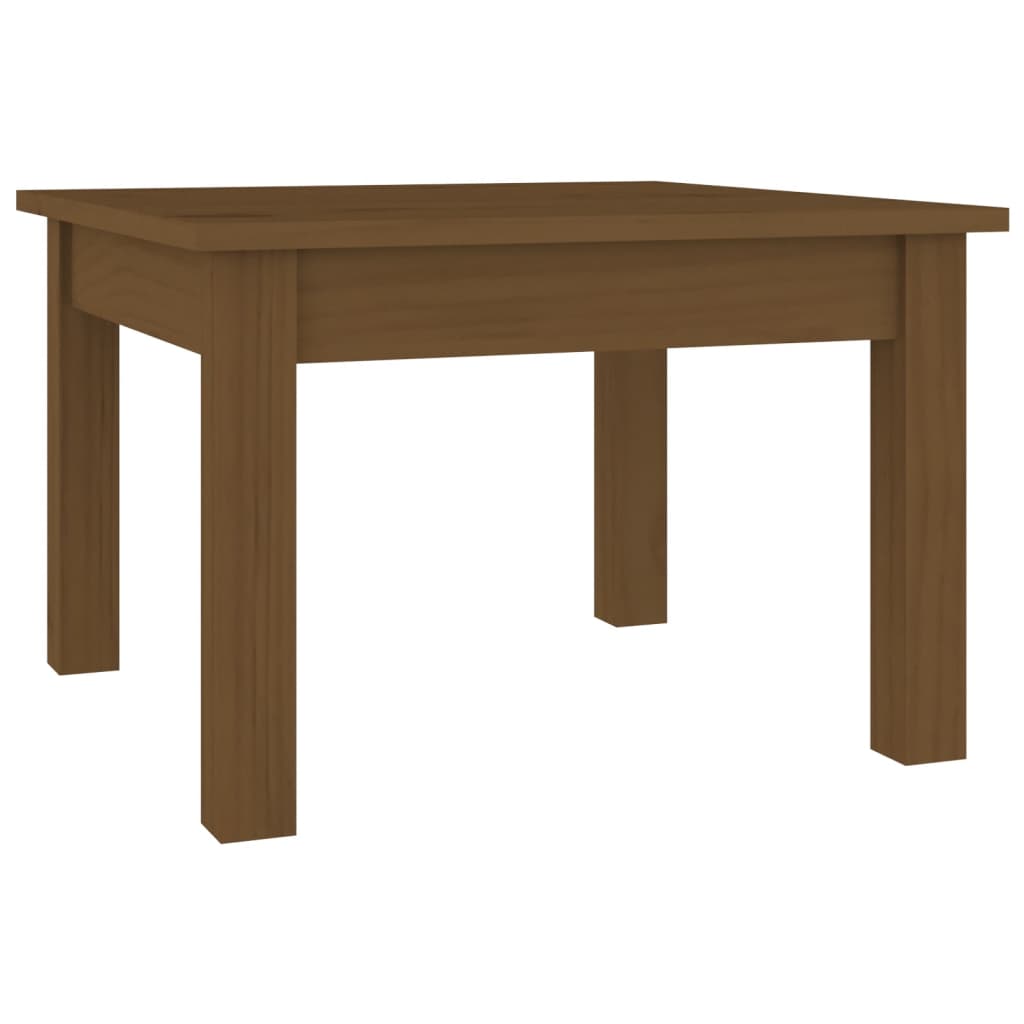 Table basse Marron miel 45x45x30 cm Bois massif de pin