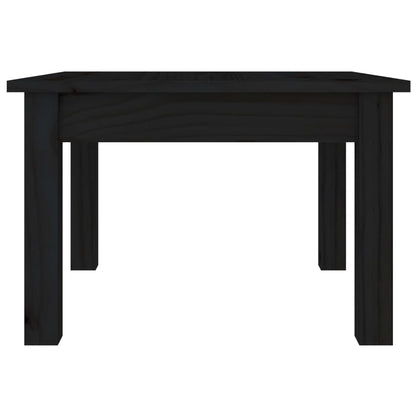 Table basse Noir 45x45x30 cm Bois massif de pin