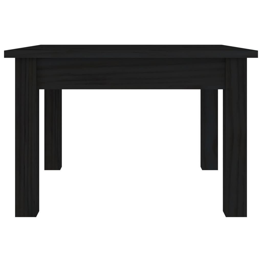 Table basse Noir 45x45x30 cm Bois massif de pin