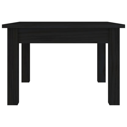 Table basse Noir 45x45x30 cm Bois massif de pin