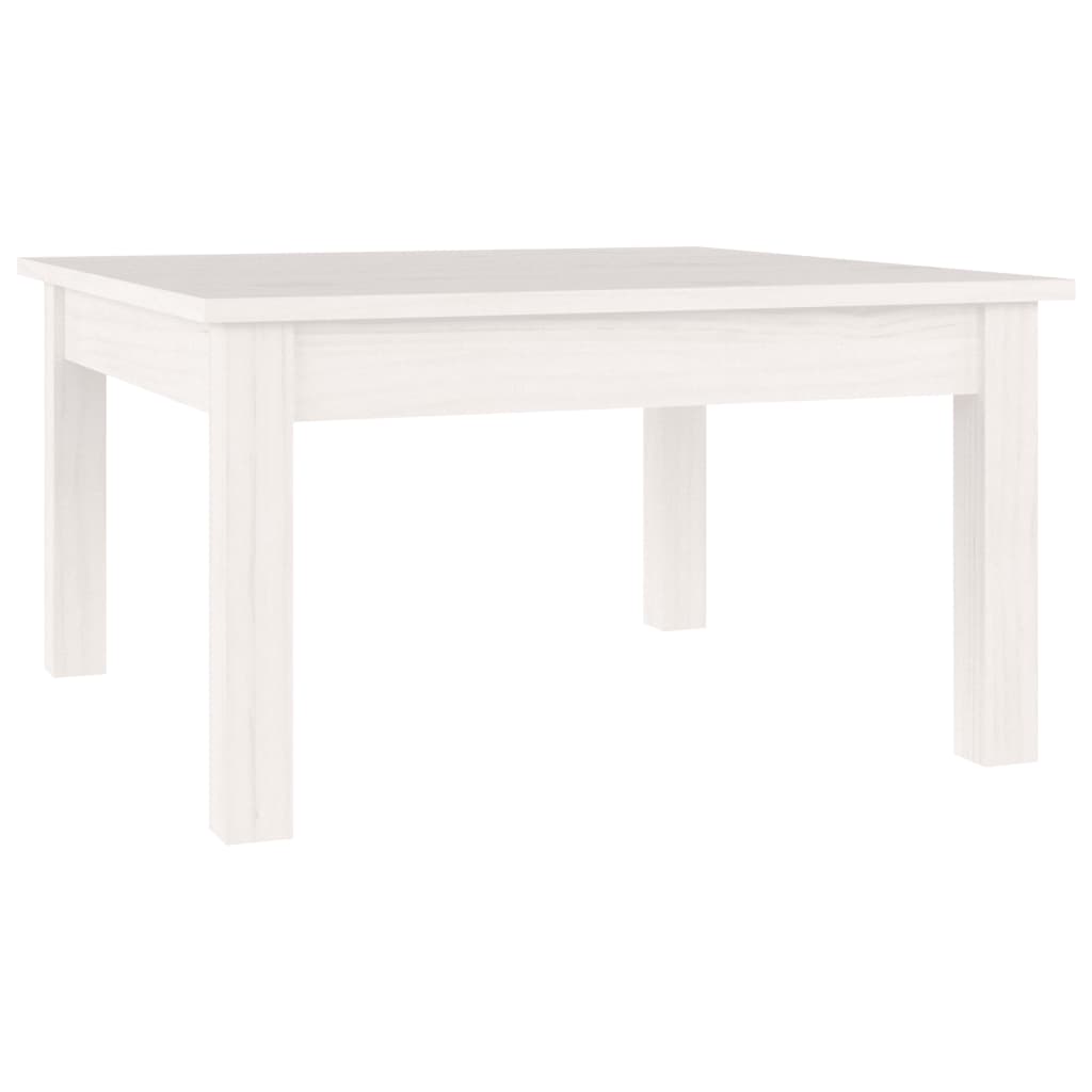 Table basse Blanc 55x55x30 cm Bois massif de pin