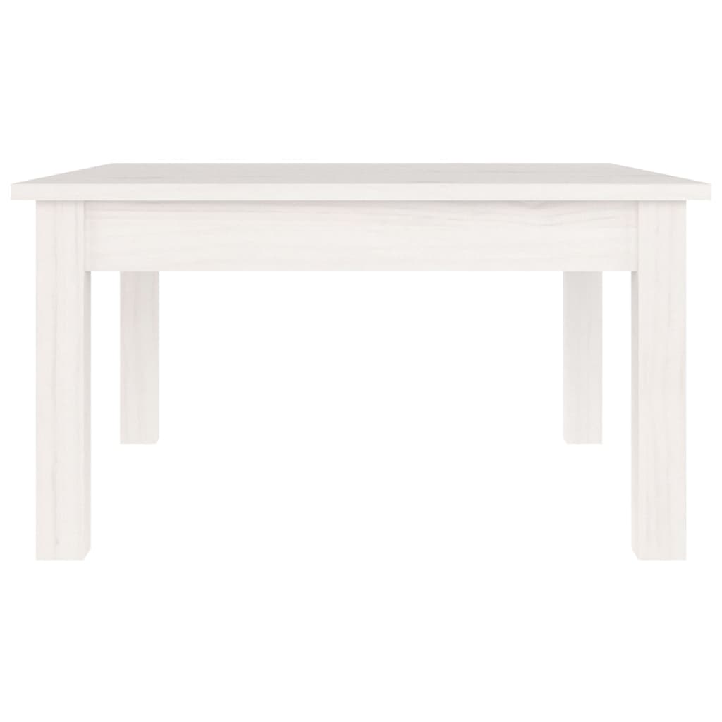 Table basse Blanc 55x55x30 cm Bois massif de pin