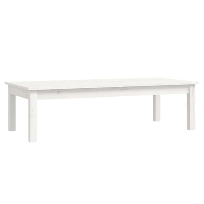 Table basse Blanc 110x50x30 cm Bois massif de pin