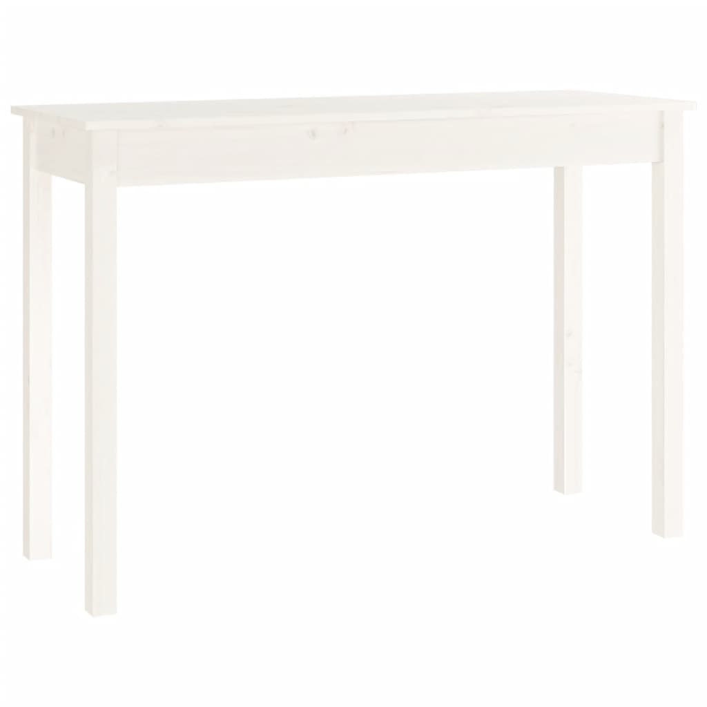 Table console Blanc 110x40x75 cm Bois massif de pin