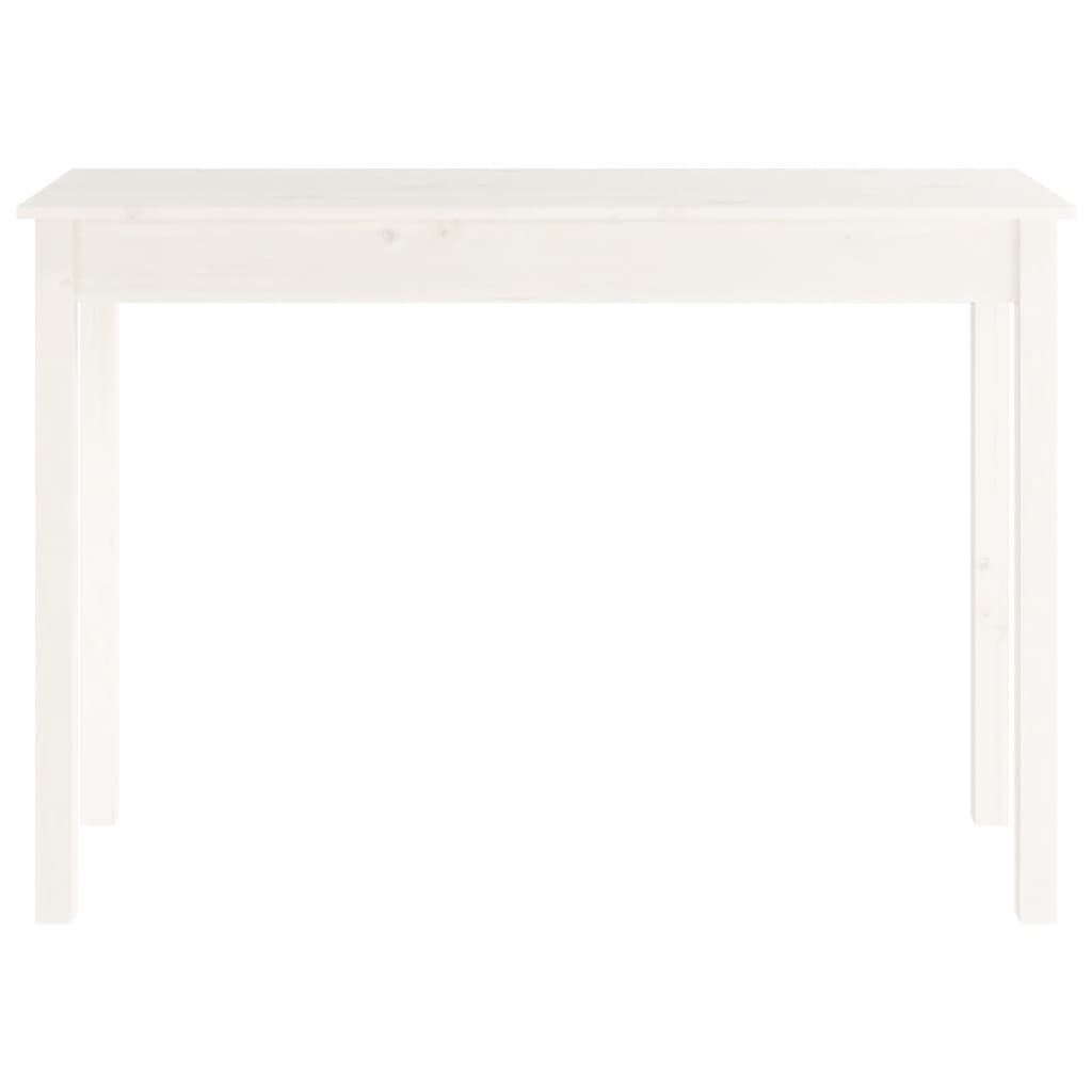 Table console Blanc 110x40x75 cm Bois massif de pin