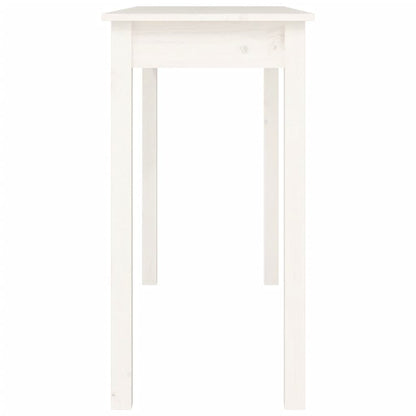 Table console Blanc 110x40x75 cm Bois massif de pin