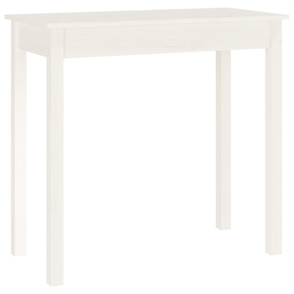 Table console Blanc 80x40x75 cm Bois massif de pin