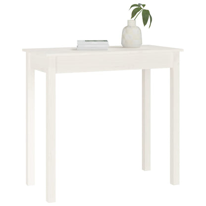 Table console Blanc 80x40x75 cm Bois massif de pin