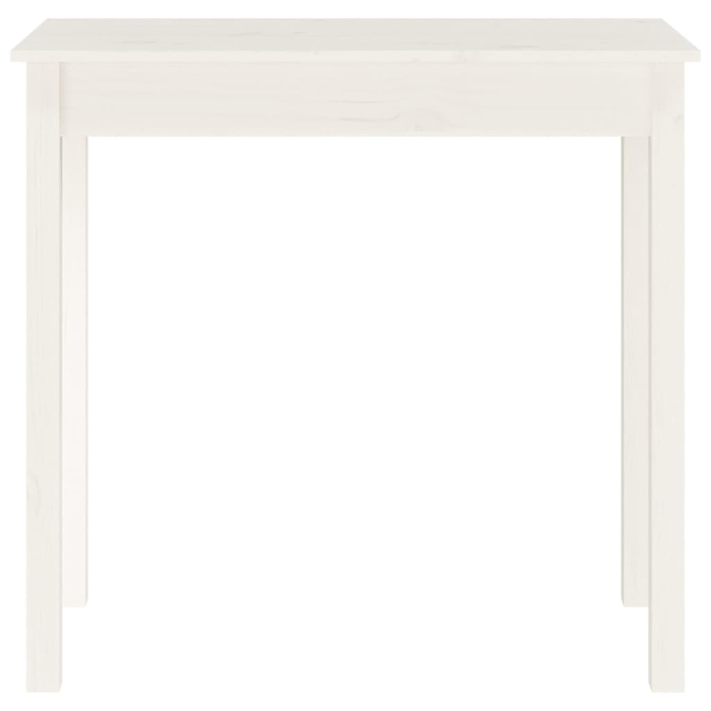 Table console Blanc 80x40x75 cm Bois massif de pin