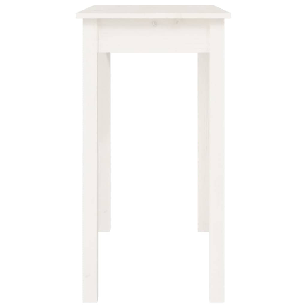 Table console Blanc 80x40x75 cm Bois massif de pin