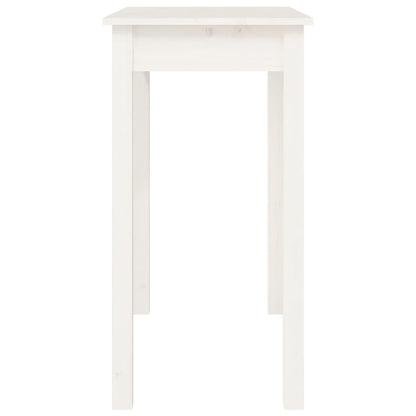 Table console Blanc 80x40x75 cm Bois massif de pin