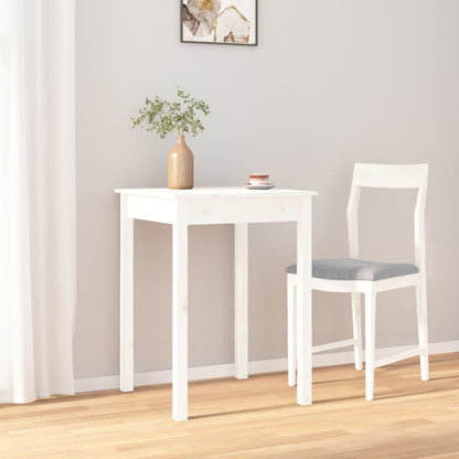 Table à manger Blanc 55x55x75 cm Bois massif de pin