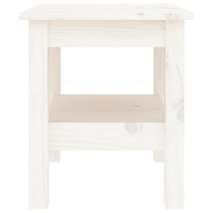 Table basse Blanc 35x35x40 cm Bois massif de pin