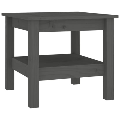 Table basse Gris 45x45x40 cm Bois massif de pin