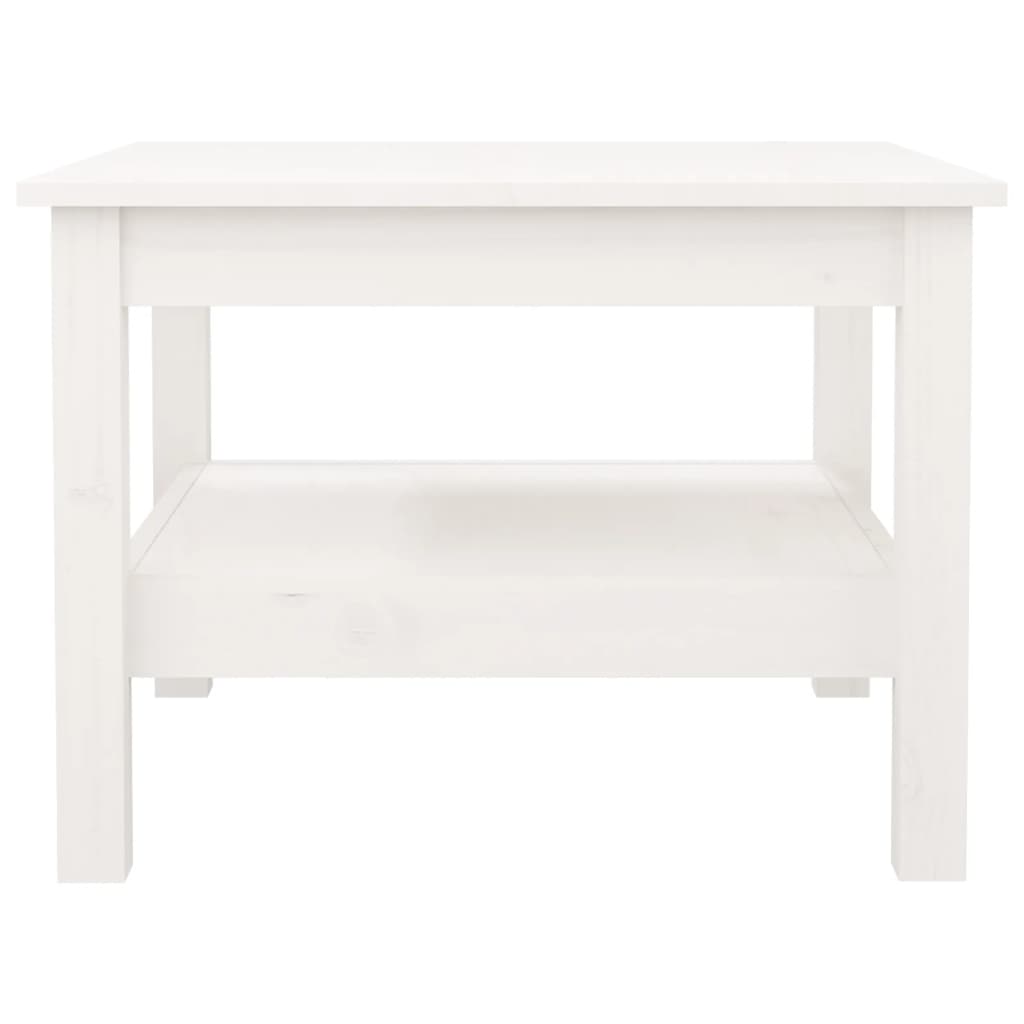 Table basse Blanc 55x55x40 cm Bois massif de pin