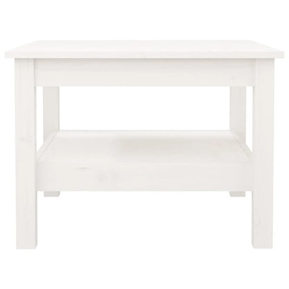 Table basse Blanc 55x55x40 cm Bois massif de pin