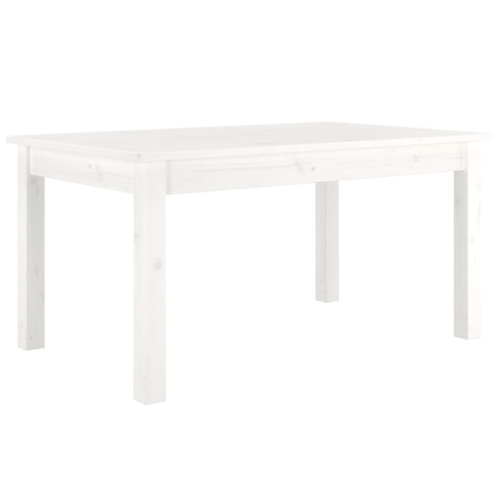 Table basse Blanc 80x50x40 cm Bois massif de pin