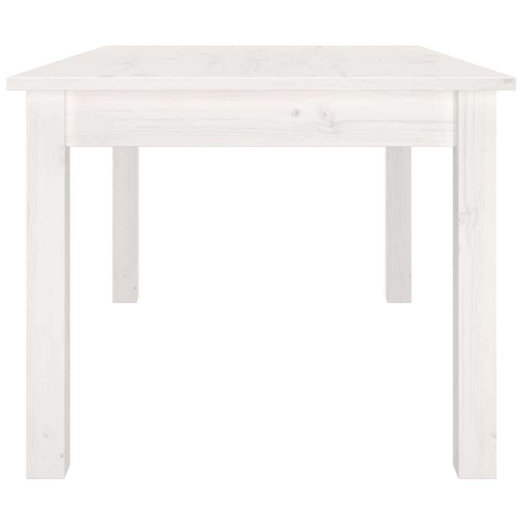 Table basse Blanc 80x50x40 cm Bois massif de pin