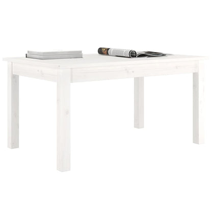 Table basse Blanc 80x50x40 cm Bois massif de pin