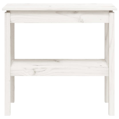 Table console Blanc 80x40x75 cm Bois de pin solide