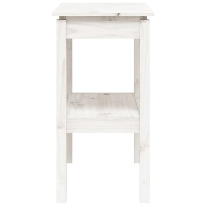 Table console Blanc 80x40x75 cm Bois de pin solide