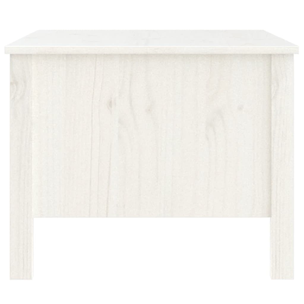 Table basse Blanc 100x50x40 cm Bois massif de pin