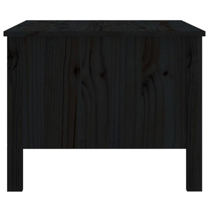 Table basse Noir 100x50x40 cm Bois massif de pin