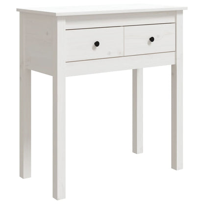 Table console Blanc 70x35x75 cm Bois massif de pin