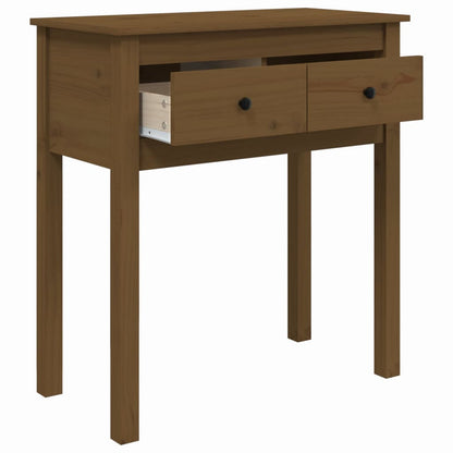 Table console Marron miel 70x35x75 cm Bois massif de pin