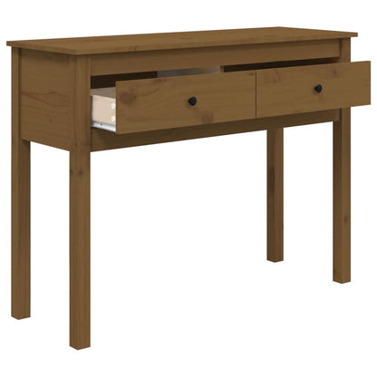 Table console Marron miel 100x35x75 cm Bois massif de pin