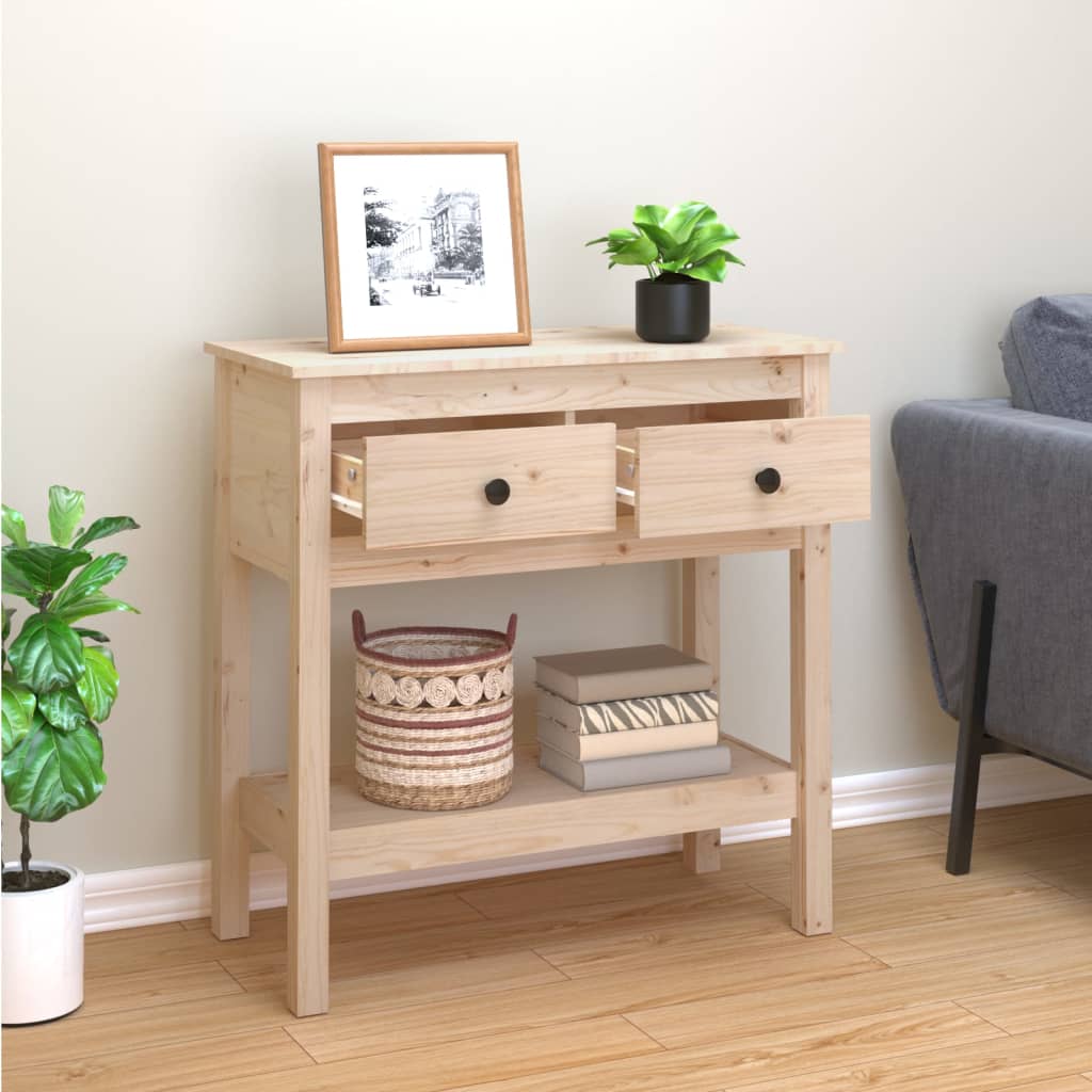 Table console 75x35x75 cm Bois massif de pin