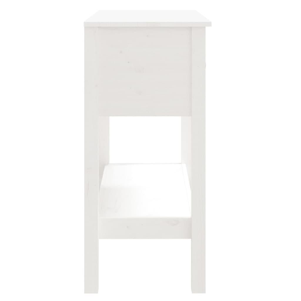 Table console Blanc 75x35x75 cm Bois massif de pin