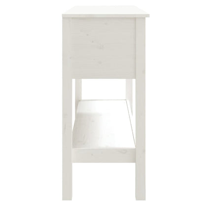 Table console Blanc 100x35x75 cm Bois massif de pin