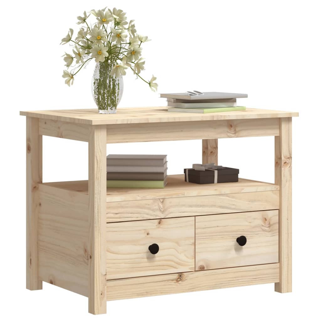 Table basse 71x49x55 cm Bois massif de pin