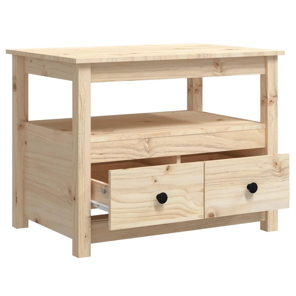 Table basse 71x49x55 cm Bois massif de pin