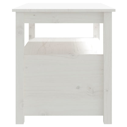 Table basse Blanc 71x49x55 cm Bois massif de pin