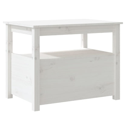 Table basse Blanc 71x49x55 cm Bois massif de pin