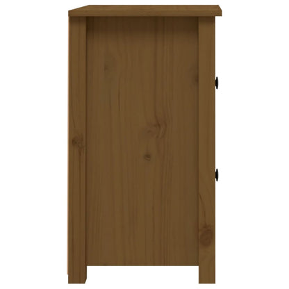 Table de chevet Marron miel 40x35x61,5 cm Bois de pin solide