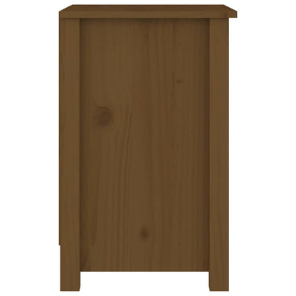 Table de chevet Marron miel 40x35x55 cm Bois de pin solide