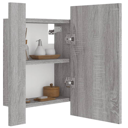 Armoire à miroir LED de salle de bain sonoma gris 40x12x45 cm