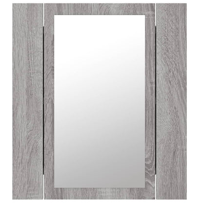 Armoire à miroir LED de salle de bain sonoma gris 40x12x45 cm