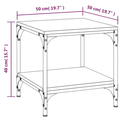 Table basse Chêne marron 50x50x40 cm Bois d'ingénierie