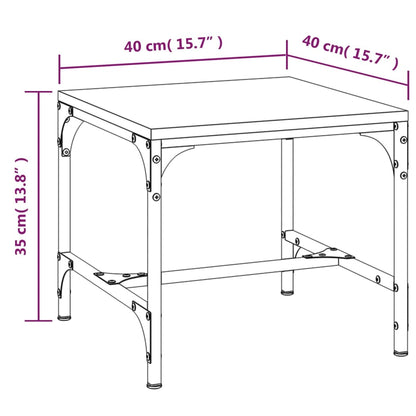 Tables d'appoint 2 pcs Chêne fumé 40x40x35 cm Bois d'ingénierie